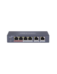 HIKVISION DS-3E0106P-E/M - Switch L2, niezarządzalny, 4 x port PoE, 2 x port uplink, max PoE 35W