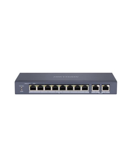HIKVISION DS-3E0310P-E/M - Switch L2, niezarządzalny, 8 x port PoE, 2 x port gigabit, max PoE 30W