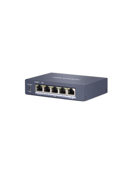 HIKVISION DS-3E0505HP-E - Switch L2, niezarządzalny, 1x HiPoE, 3 x port PoE, 1 x gigabit RJ45, max PoE 60W
