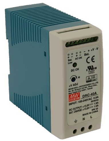 PULSAR DRC-40A - Zasilacz na szynę DIN, 13.8V/40W/1.9A/1A