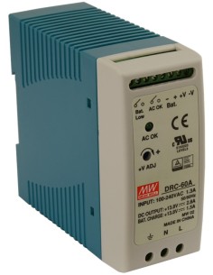 PULSAR DRC-60A - Zasilacz na szynę DIN, 13.8V/60W/2.8A/1.5A