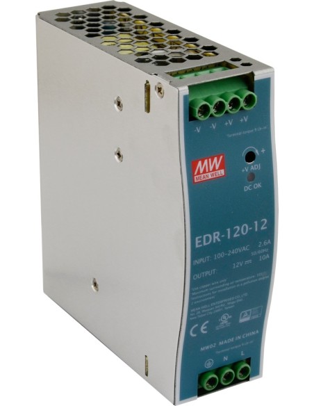 PULSAR EDR-120-12 - Zasilacz na szynę DIN, EDR 12V/120W/10A