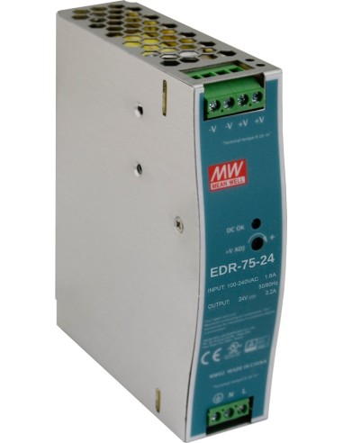 PULSAR EDR-75-24 - Zasilacz na szynę DIN, EDR 24V/75W/3.2A