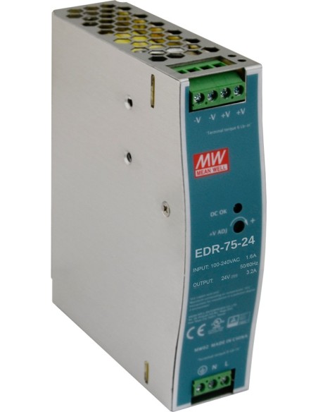 PULSAR EDR-75-24 - Zasilacz na szynę DIN, EDR 24V/75W/3.2A