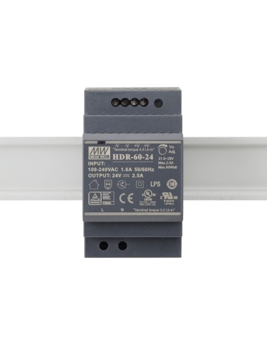 PULSAR HDR-100-48 - Zasilacz na szynę DIN, II klasa izolacji, HDR 48V/100W/1.92A