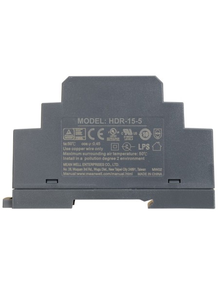 PULSAR HDR-15-5 - Zasilacz na szynę DIN HDR 5V/15W/2.4A
