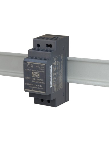 PULSAR HDR-30-12 - Zasilacz na szynę DIN, II klasa izolacji, HDR 12V/30W/2A