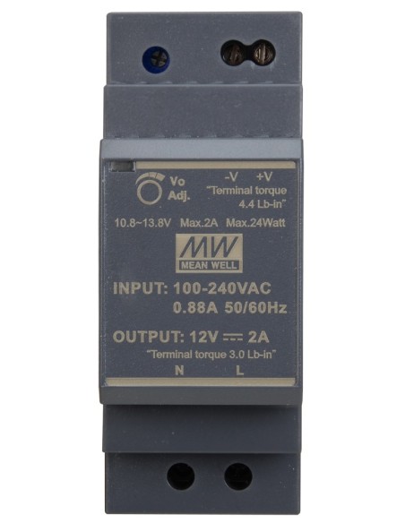 PULSAR HDR-30-12 - Zasilacz na szynę DIN, II klasa izolacji, HDR 12V/30W/2A