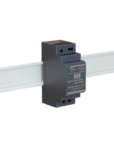 PULSAR HDR-30-24 - Zasilacz na szynę DIN, II klasa izolacji, HDR 24V/30W/1.5A