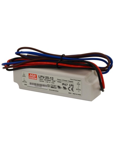 PULSAR LPV-20-12 - Zasilacz do oświetlenia LED, LPV 12V/20W/1,67A