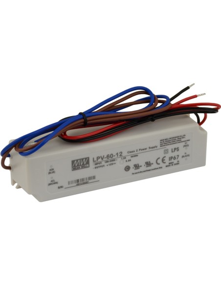 PULSAR LPV-60-12 - Zasilacz do oświetlenia LED, LPV 12V/60W/5A