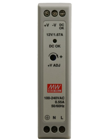 PULSAR MDR-20-12 - Zasilacz na szynę DIN, MDR 12V/20W/1,67A