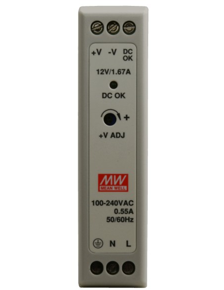 PULSAR MDR-20-12 - Zasilacz na szynę DIN, MDR 12V/20W/1,67A