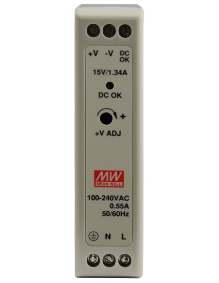 PULSAR MDR-20-15 - Zasilacz na szynę DIN MDR 15V/20W/1,34A