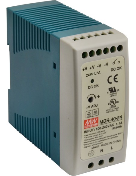 PULSAR MDR-40-24 - Zasilacz na szynę DIN, MDR 24V/40,8W/1,7A
