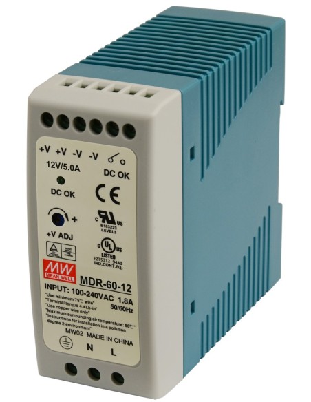 PULSAR MDR-60-12 - Zasilacz 12V/60W/5A na szynę DIN