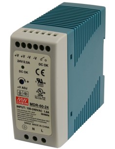 PULSAR MDR-60-24 - Zasilacz na szynę DIN, 24V/60W/2,5A