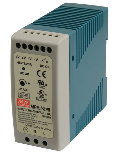 PULSAR MDR-60-48 - Zasilacz na szynę DIN, MDR 48V/60W/1,25A