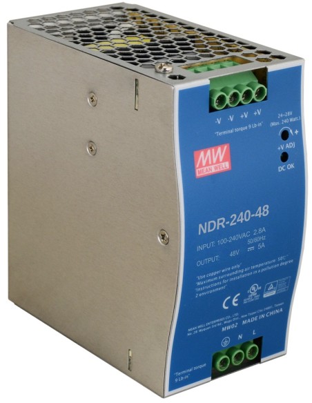 PULSAR NDR-240-48 - Zasilacz na szynę DIN, 48V/240W/5A