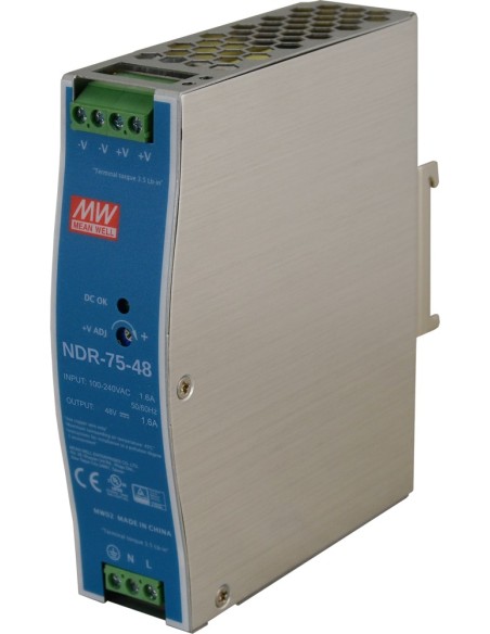 PULSAR NDR-75-48 - Zasilacz na szynę DIN, 48V/75W/1,6A