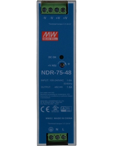 PULSAR NDR-75-48 - Zasilacz na szynę DIN, 48V/75W/1,6A