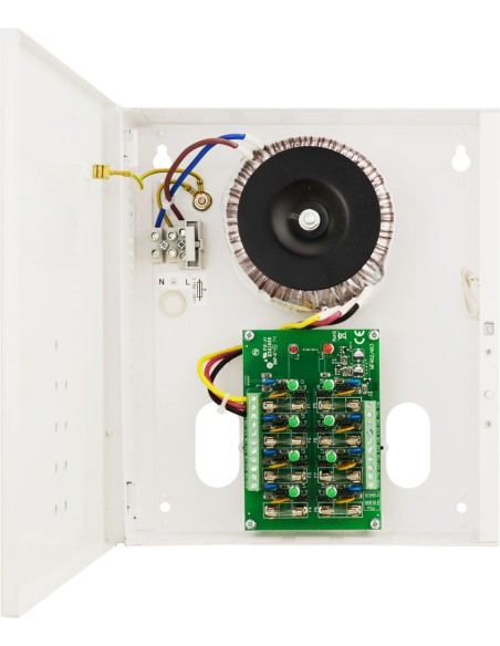 PULSAR PSAC08246 - Zasilacz AC do 8 kamer HD w obudowie metalowej, PSAC 24VAC/6A/8x0,75A