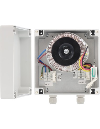 PULSAR PSACH01244 - Zasilacz AC do 1 kamery obrotowej w obudowie ABS hermetycznej, PSACH 24VAC/4A/1x4A, IP65