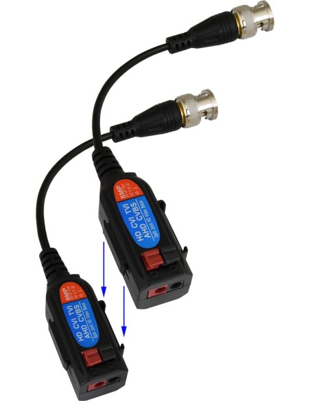 PULSAR P-TR1HD3 - Zestaw pasywnych transmiterów wideo HD z wtykiem BNC, złącze samozaciskowe