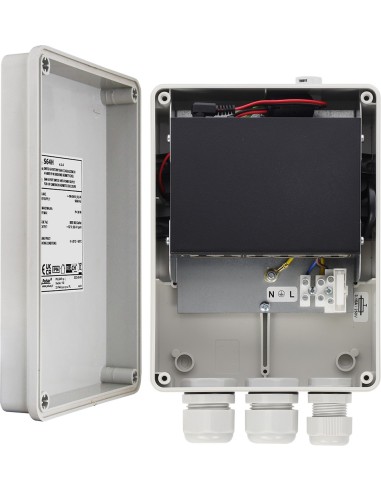 PULSAR S64H - Switch PoE 6-portowy z zasilaczem do 4 kamer IP w obudowie hermetycznej, 4xPoE + 2xUPLINK, 52VDC / 30W/port (PoE+)