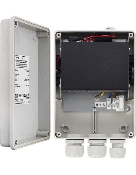 PULSAR S64H - Switch PoE 6-portowy z zasilaczem do 4 kamer IP w obudowie hermetycznej, 4xPoE + 2xUPLINK, 52VDC / 30W/port (PoE+)