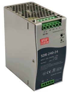 PULSAR SDR-240-24 - Zasilacz na szynę DIN, SDR 24V/240W/10A