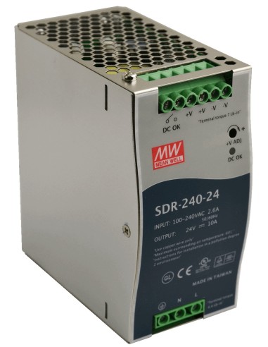 PULSAR SDR-240-24 - Zasilacz na szynę DIN, SDR 24V/240W/10A