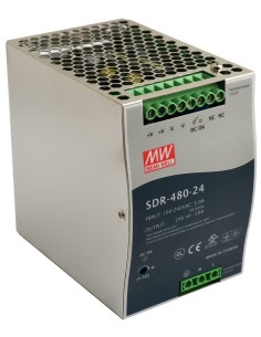 PULSAR SDR-480-24 - Zasilacz na szynę DIN, SDR 24V/480W/20A