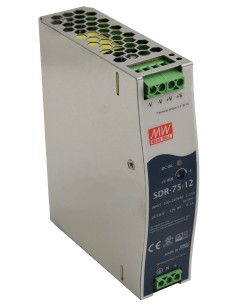 PULSAR SDR-75-12 - Zasilacz na szynę DIN, SDR 12V/75W/6,3A