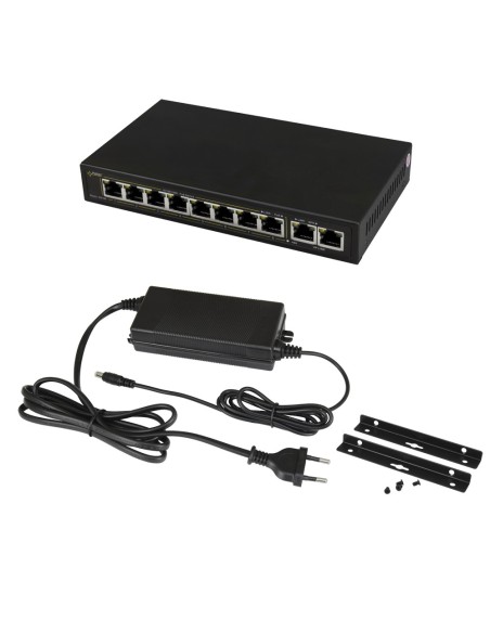 PULSAR SG108-90W - Switch 10-portowy SG-108-90W do 8 kamer IP