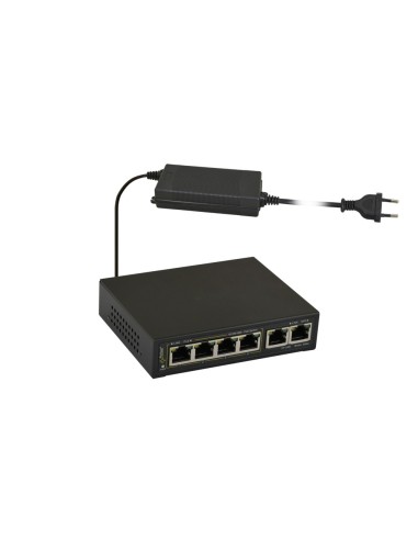 PULSAR SG64 - Switch PoE 6-portowy do 4 kamer IP, 4xPoE + 2xUPLINK, zasilacz 52VDC / 30W/port
