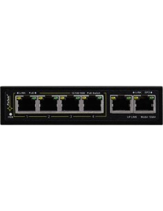 PULSAR SG64 - Switch PoE 6-portowy do 4 kamer IP, 4xPoE + 2xUPLINK, zasilacz 52VDC / 30W/port 2