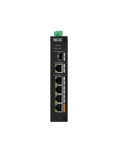 BCS-L-SP0401G-1SFP(2) - Switch 5 portowy z PoE. 4x PoE 100 Mbps, 1x RJ45/SFP 1Gbps