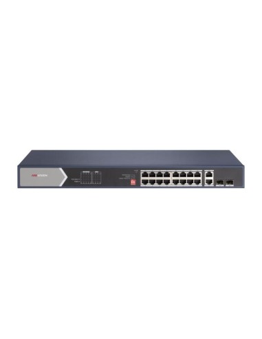 HIKVISION DS-3E0520HP-E - Switch PoE 20 portowy, niezarządzalny, 16xGbps POE, 2xGbps Hi-POE, 2xGbps RJ45, 2xGbps SFP, niezarządz
