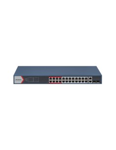 HIKVISION DS-3E1326P-EI - Zarządzalny switch 24 x PoE 100Mbit 802.3 af/at, 2 x Uplink 1Gbps COMBO RJ45/SFP, 24x LongRange