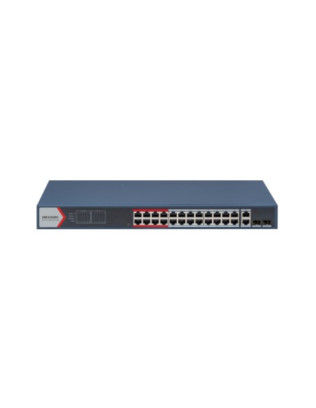HIKVISION DS-3E1326P-EI - Zarządzalny switch 24 x PoE 100Mbit 802.3 af/at, 2 x Uplink 1Gbps COMBO RJ45/SFP, 24x LongRange