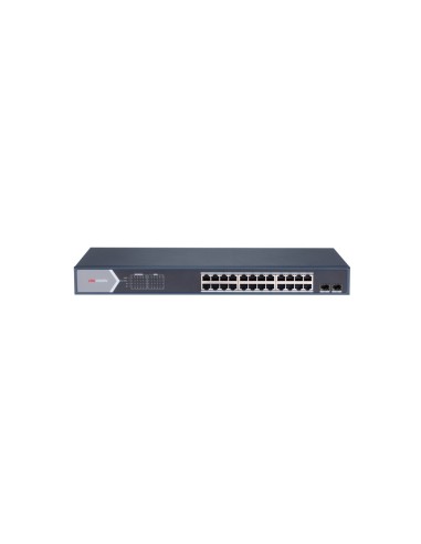 HIKVISION DS-3E1526P-SI - Switch PoE 24 kanały, 24×gigabitowe porty PoE i 2×gigabitowe porty światłowodowe