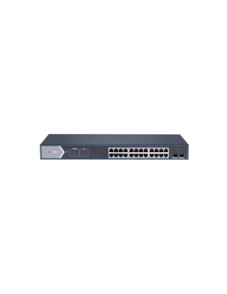 HIKVISION DS-3E1526P-SI - Switch PoE 24 kanały, 24×gigabitowe porty PoE i 2×gigabitowe porty światłowodowe