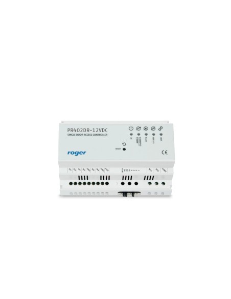 ROGER PR402DR-12VDC - Wewnętrzny kontroler dostępu w obudowie na szynę DIN, zasilanie 12 VDC