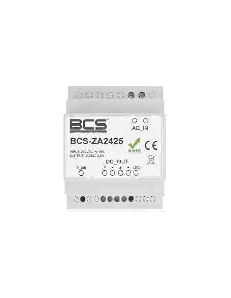 BCS-ZA2425 - Zasilacz do systemu wideodomofonowego IP BCS
