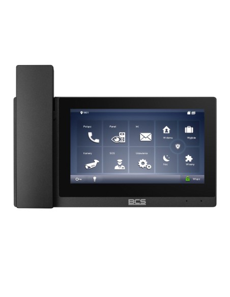 BCS-MON7500B-S - Wideomonitor IP z wbudowaną słuchawką o podwyższonej rozdzielczości ekranu