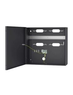 ROGER ME-40 - Obudowa metalowa z 1 szyną DIN, przestrzeń na akumulator 17 Ah, tamper, wym. wew. (SWG): 398x358x100 mm