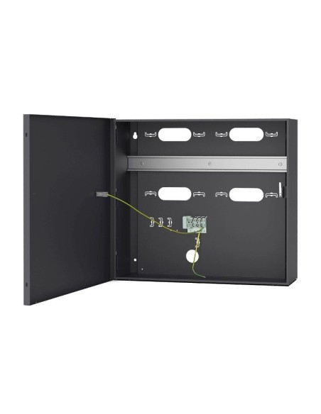 ROGER ME-40 - Obudowa metalowa z 1 szyną DIN, przestrzeń na akumulator 17 Ah, tamper, wym. wew. (SWG): 398x358x100 mm