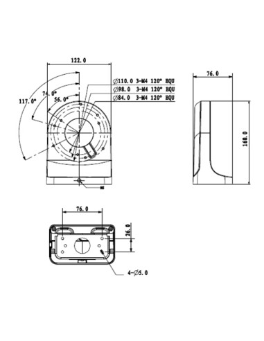 DAHUA PFB203W - Wodoodporny uchwyt ścienny