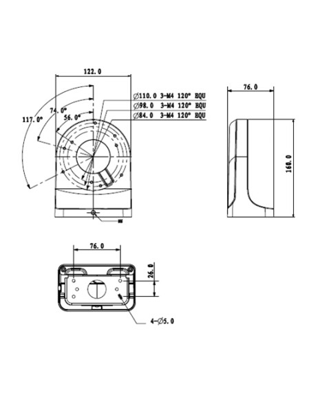 DAHUA PFB203W - Wodoodporny uchwyt ścienny